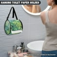 thumbnail image 4 of ZIATUBLE Palm Leaves Paper Towel Holder Kitchen Paper Towel Holder Organizer with Adjustable Strap Paper Towel Roll Storage Organizer Reusable Hanging Paper Storage Bag for Camping, 4 of 7
