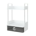 thumbnail image 3 of Garmic 2 Tier Bathroom Counter Organizer, Multi-Purpose Makeup Organizer Countertop for Vanity Bedroom Bathroom Kitchen, White, 3 of 13