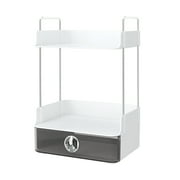 Garmic 2 Tier Bathroom Counter Organizer, Multi-Purpose Makeup Organizer Countertop for Vanity Bedroom Bathroom Kitchen, White