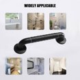 thumbnail image 4 of 19 Inch Bathroom Grab Bar with Luminous Circle Toilet Shower Bathtub Handicap Support Balance Grab, 4 of 8