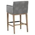 thumbnail image 5 of Home Square Lionel 30" Modern Faux Leather and Wood Barstool in Gray - Set of 3, 5 of 8