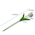 thumbnail image 2 of Tulipanes artificiales Mandy, flores sintéticas de poliuretano, color blanco, 28 tallos, 2 of 9