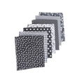 thumbnail image 2 of Telas hechas a mano Cateissary 7 Uds. estampado Floral Negro 25x25cm, 2 of 6