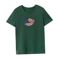 thumbnail image 4 of Camiseta para mujer verano moda regular ajuste cuello redondo camisa para viajar playa Verde, 4 of 7