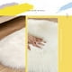 thumbnail image 5 of Matsuzay Mantas gruesas y peludas, cómodas alfombras para interiores, modernas, ovaladas, ligeras, para cabecera, para sala de estar, Decoración del hogar Amarillo claro 60*120cm, 5 of 6