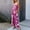 Hot Pink, variant on Women's Spaghetti Strap Jumpsuit Casual Boho Summer Romper Loose Fit Tie Dye Plus Size Outfit with Pockets