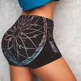 thumbnail image 4 of Lsque Dreamcatcher Pattern High Waisted Biker Shorts for Women-Tummy Control Fitness Athletic Workout Running Yoga Gym Shorts,Moisture-Wicking-Large, 4 of 9