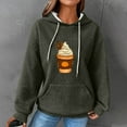 thumbnail image 2 of Dyegold Sweatshirt Hoodies For Women Pumpkin Graphic Hoodies Savings Hooded Fashion Teen Girls Shirts Casual Waffle Pullover Tops Ladies Winter Sweaters Thanksgiving Plus Size Fall Sweatshirts, 2 of 3