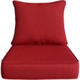 thumbnail image 1 of x Coussins de Patio à Assise Profonde pour Extérieur/intérieur, Ensemble de Rembourrage en Mousse Résiliente, Hydrofuges, Résistants aux Taches et aux Intempéries, Assise Profonde, Bas Chili, 1 of 7