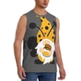 thumbnail image 2 of Fotbe Bee Gnome With Sunflower Men's Camiseta sin Mangas Estampada para Hombres, Playera Casual para Gimnasio, Entrenamiento, Playa-3X-Large, 2 of 7