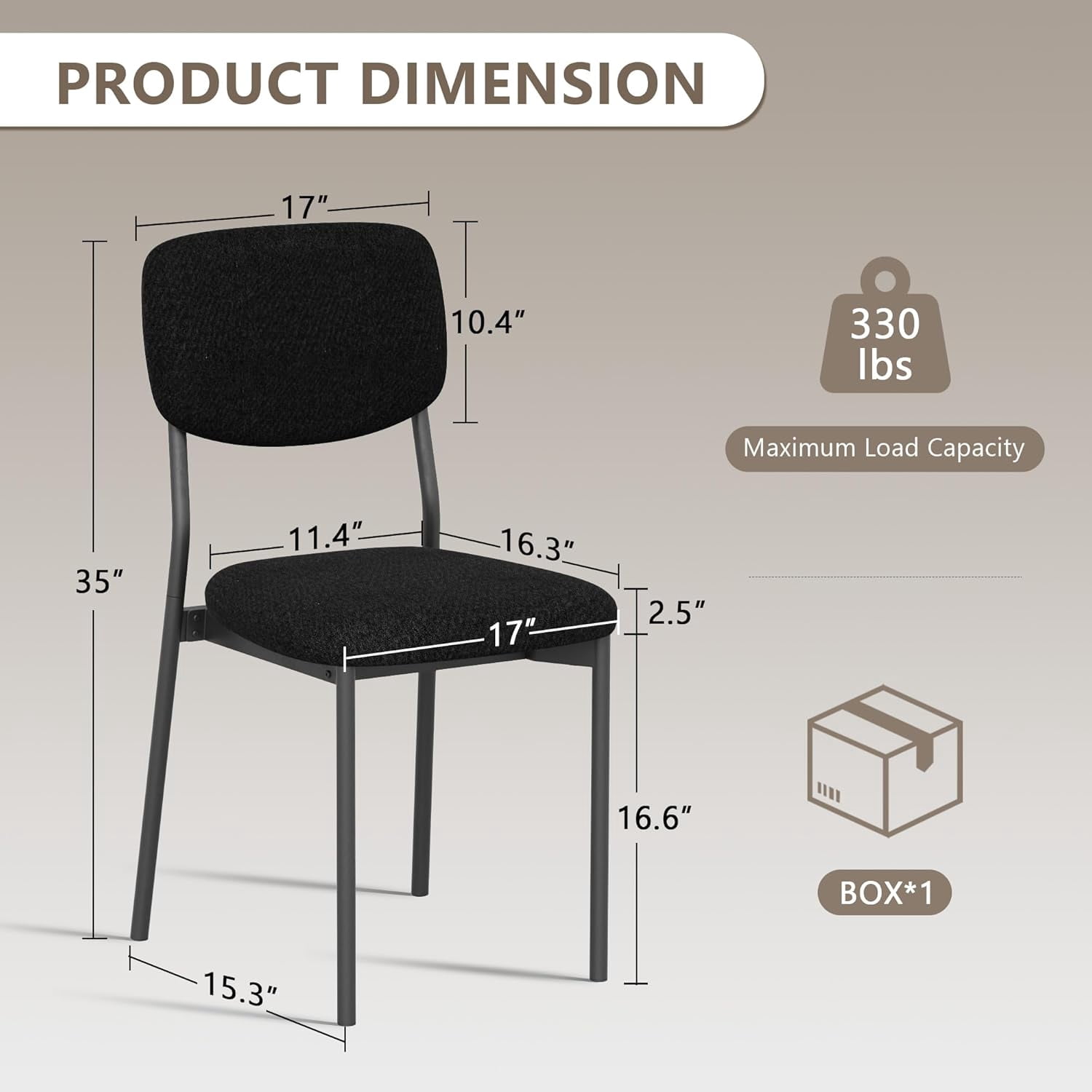 Upholstered Dining Chairs Set of 4, Stackable Modern Dining Room Chairs, Kitchen Chairs w/Soft Velvet Backrest & Sturdy Metal Legs ,Black
