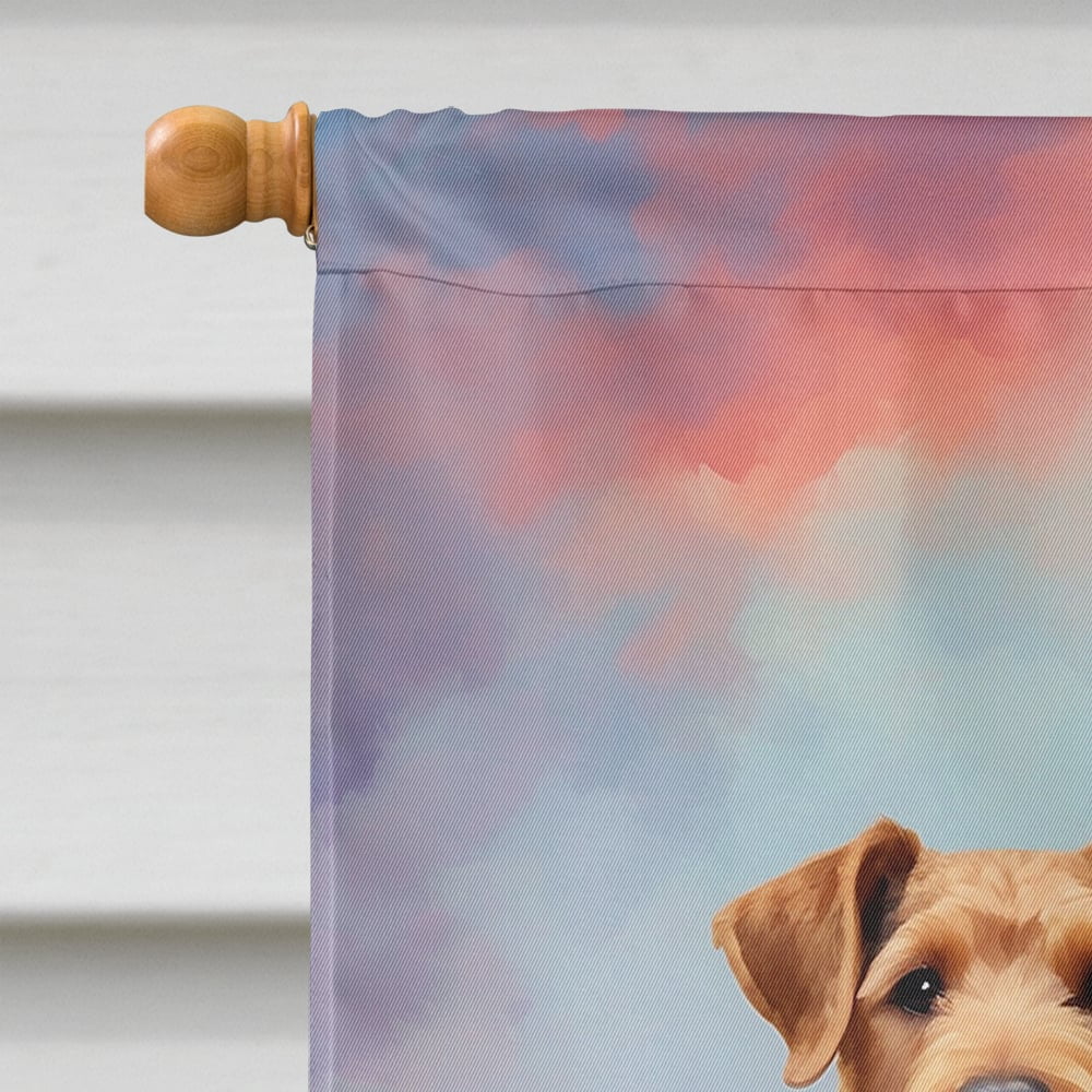 Airedale Terrier Two Hearts House Flag 28 in x 40 in