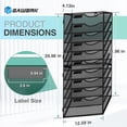 thumbnail image 2 of Organizador de archivos de pared Gawerk de 10 niveles para colgar en metal negro, 2 of 7