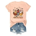 thumbnail image 4 of Womens Tops Blouses Short Sleeve Round Neck Chicken Print Comfortable Soft Womens Athletic Tops,Orange,2XL, 4 of 4