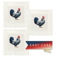 thumbnail image 2 of Jolitee Decorative Hemstitch Cocktail Napkins, 6"x6" Washable Linen-Like Cloth Napkins, Handmade for Entertaining and Everyday Use (Chinoiserie Chicken), 2 of 7