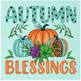thumbnail image 3 of Autumn Blessing T-Shirt Pumpkins Hayrides Apple Cider Falling Leaves Women Thanksgiving (Mint, 3X Large), 3 of 6