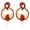 D523 Red, variant on by Touchstone Indian Bollywood Studded Style Stunning Tiny Round Big Oval Shape Rhinestone Designer Jewelry Chandelier Earrings In Antique Gold Tone For Women.