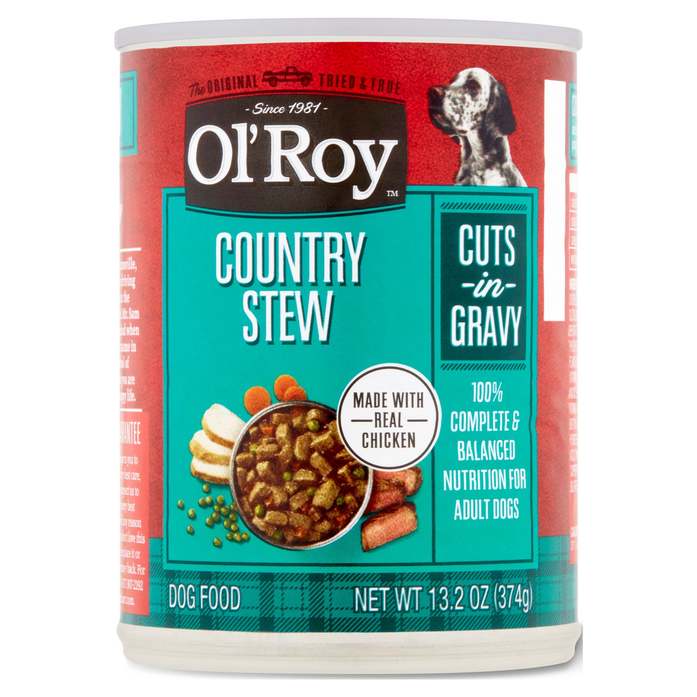 Ol' Roy Country Chicken Stew Flavor Cuts in Gravy Wet Dog Food, 13.2 oz Can
