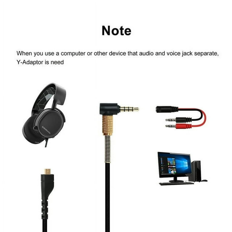 Audio Cable, Replacement Audio Cable Fit for SteelSeries