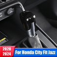 thumbnail image 2 of Perilla de palanca de cambios de coche, cubierta de pomo de palanca de cambios embellecedora para Honda City GN2 Fit Jazz GR GS 2020 2021 2022 2023 2024, accesorios de fibra de carbono ABS, 2 of 5