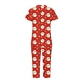 thumbnail image 5 of Censtreet Christmas Women's Pajama Set Short Sleeve Shirt and Capri Pants Sleepwear Pjs Sets with Pockets Multiple choices for families, 5 of 5