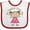 White and Red, variant on Inktastic My Granny Loves Me Girls Baby Bib
