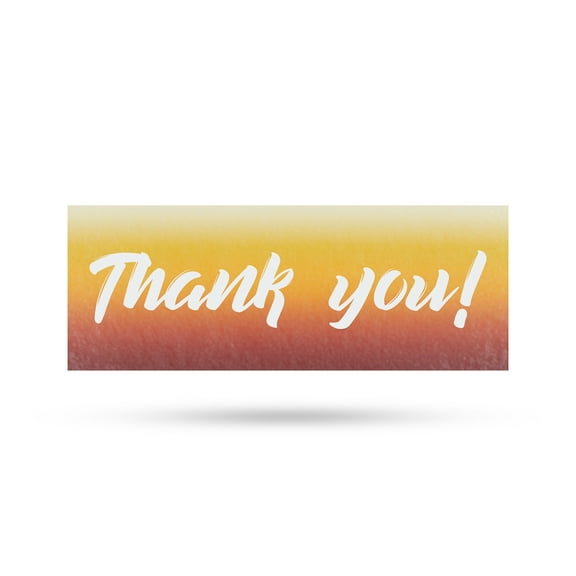 Thank You Vinyl Decal 12 Inch x 5 Inch Weatherproof Heavy-Duty Adhesive Backing | Customer Appreciation, Clear Messaging, Professional Display | Made in USA