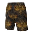 thumbnail image 4 of Balery Gold Dragonfly Mandala Traje de Baño Estilo Hawaiano para Hombre, Shorts de Secado Rápido con Bolsillos-Small, 4 of 6