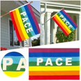 thumbnail image 2 of Outdoor Rainbow Peace Flag, Weatherproof Polyester, Rainbow Peace Letters Flag, Outdoor Banner Flag, 2 of 5