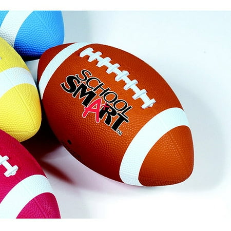 School Smart Rubber Football, Traditional Tan, Multiple Sizes