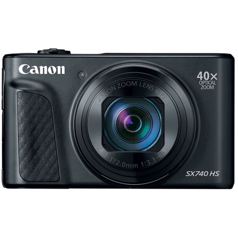 Canon PowerShot SX740 HS Digital Camera (Black) with 2 Pack 64GB