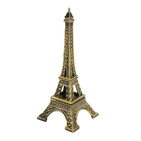 Paris Metro Eiffel Tower - Home Office Desktop Decor Metal Statue Paris Eiffel Tower Model Bronze Tone