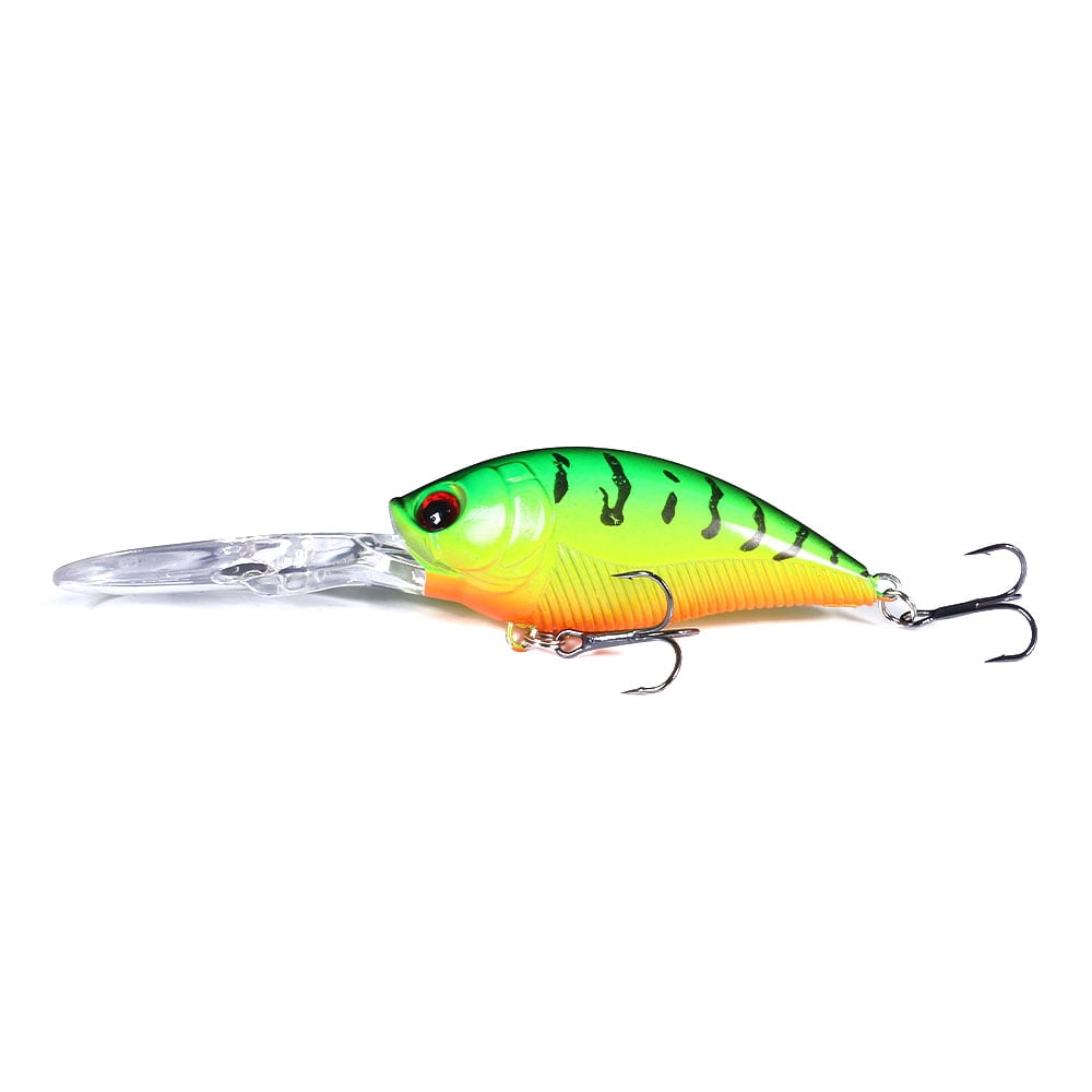 HENGJIA Crankbait Crankbaits for Bass Fishing Lures 10pcs Deep Diving Crankbait 4.92inches Bass Crankbaits Fishing Hard Baits for Bass Trout Freshwater and Saltwater