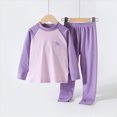 thumbnail image 2 of CAUYDYBoys Girls Soft Cotton Sleepwear Set Long Sleeve Pajamas with Pants 2PCS Kids Comfort Loungewear Cute Nightwear Set(L101-Purple,7-8 Y), 2 of 7