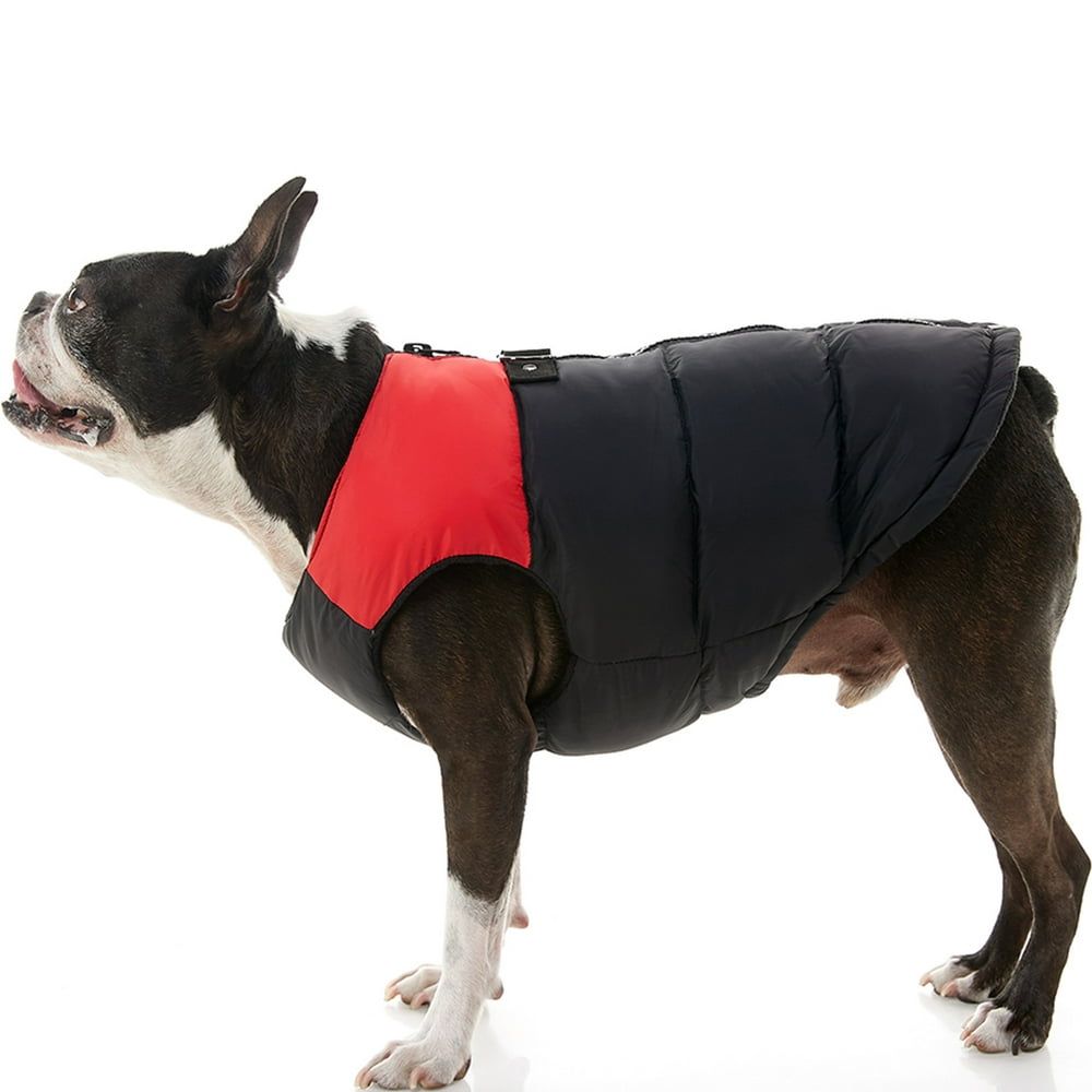 Gooby Padded Dog Vest - Red, X-Large - Zip Up Dog Jacket Coat with D ...