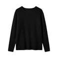 thumbnail image 3 of Women’s Waffle Knit Long Sleeve Shirts, Crew Neck Pullover Sweater Tops, Casual Loose Fit Lightweight Knit Tops for Fall Winter Spring, 3 of 5
