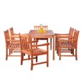 thumbnail image 1 of Malibu Outdoor 7-piece Wood Patio Dining Set, 1 of 7