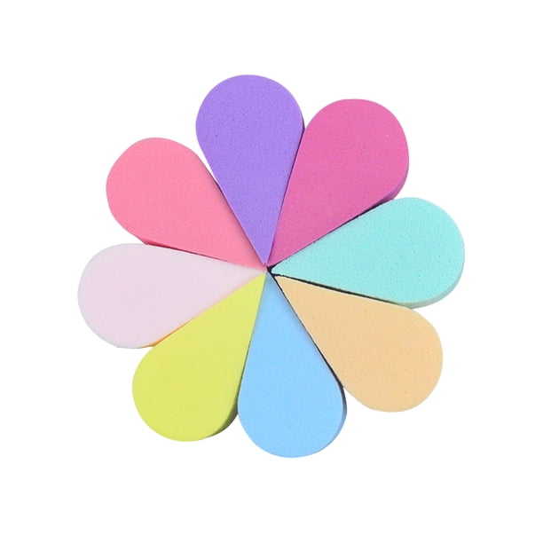 8pcs Esponja de limpieza facial Puff Forma de pétalo Ocho colores Cara suave Herramientas de limpieza suaves Maquillaje en polvo Esponja (color mezclado)