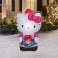 thumbnail image 2 of 4.5 ft Hello Kitty in Dress Christmas Airblown Yard Inflatable, Multicolor, by Sanrio, 2 of 6