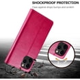 thumbnail image 6 of Case for iPhone 12 / iPhone 12 Pro, PU Leather Wallet Folio Flip Magnetic Buckle Slim Back Cover Built-in Card Holder Slot and Stand for iPhone 12 / iPhone 12 Pro 6.1 Inch (Rosered), 6 of 14