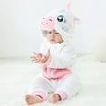 thumbnail image 3 of 0-3T Newborn Toddler Baby Winter Warm Fleece Hooded Rompers Animals Costume Halloween Christmas Cosplay Clothes, 3 of 16