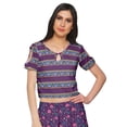 thumbnail image 2 of Moomaya Crop Top With Loose Palazzo Set For Women Printed Ethnic Clothing, 2 of 6