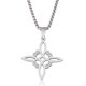 thumbnail image 1 of Collar con cruz de plata Nikou Collar de metal sencillo moderno 50 + 5 cm, 1 of 12