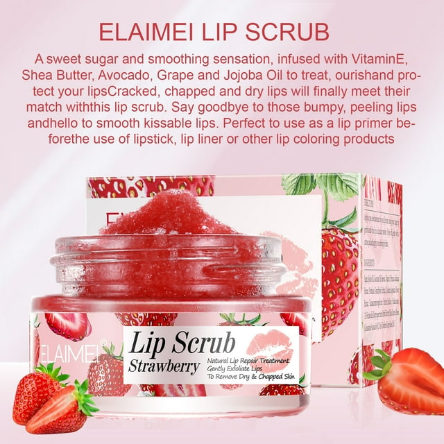 DPTALR Lip Scrub, Lip Moisturizing, Universal, Lip Moisturizing, Can Be Used During Sleep, Self Brightening Lipstick