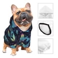thumbnail image 3 of Fotbe Blue Butterfly Sudadera con Estampado para Perros Pequeños – Suéter con Capucha para Mascotas, Tela Suave de Forro Polar con Bolsillo-XX-Large, 3 of 7