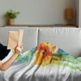 thumbnail image 3 of Gerber Daisy Soft Flannel Fleece Blanket, Burgeoning Beauty of Nature Abstract Watercolor Artwork of a Colorful Bouquet, Cozy Plush for Indoor and Outdoor Use, 50" x 70", Multicolor, by Ambesonne, 3 of 5