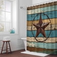 thumbnail image 6 of Vintage Country Star Shower Curtain for Bathroom Decor, Texas Star Waterproof Fabric Shower Curtain, 36"x78" Set with 12 Hooks, 6 of 9