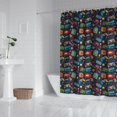 thumbnail image 2 of Colorful Games Retro Black Pattern Shower Curtain 84"x72" ,Bathroom Decorative Shower Curtains Set with 12 Hooks,Modern Waterproof Washable Shower Curtain, 2 of 6