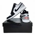 thumbnail image 3 of Ni-k-e Air Jordan 1 Low SE White Black Matte Silver Shoes HF3148-106 Mens Size NEW, 3 of 6