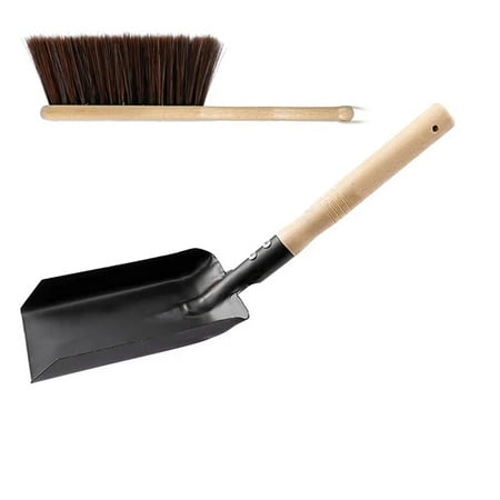 

Coal Shovel and Hearth Brush Set Fireplace Shovel and Brush Hearth Tidy Set Fireplace Tool Set Fire Pit